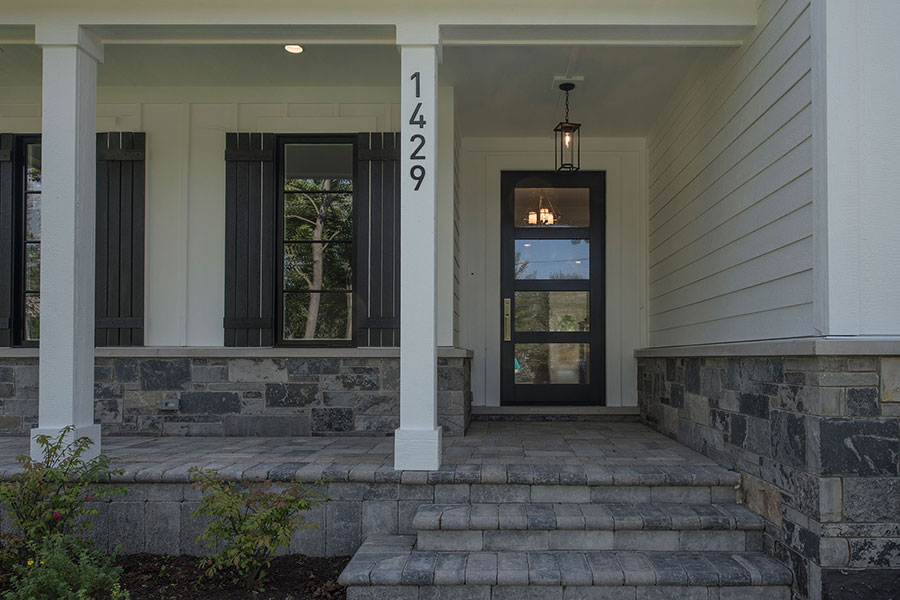 Modern Entry Door.  Traditional Style Door. Mahogany Wood, Satinato Glass DB-823PWC