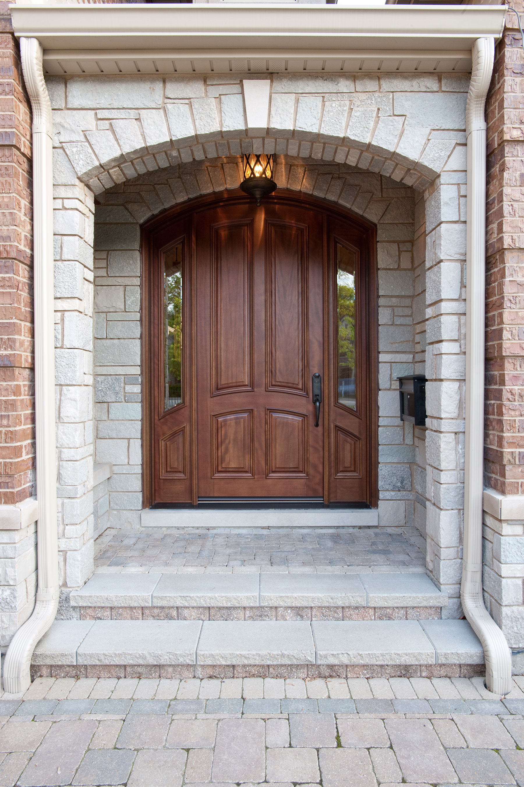 Classic Entry Door, Model: 152W_2SL_Mahogany-Walnut by Glenview Doors ...