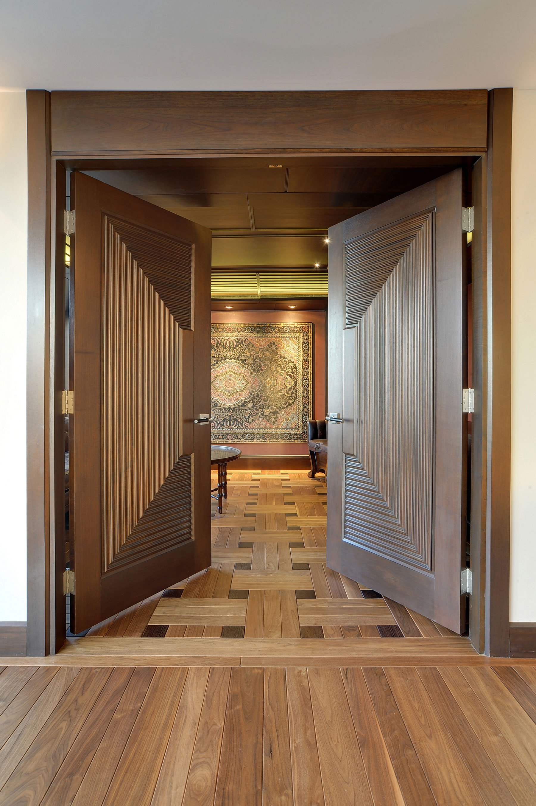 Interior Door - Custom - Double - Solid Wood with Walnut ...