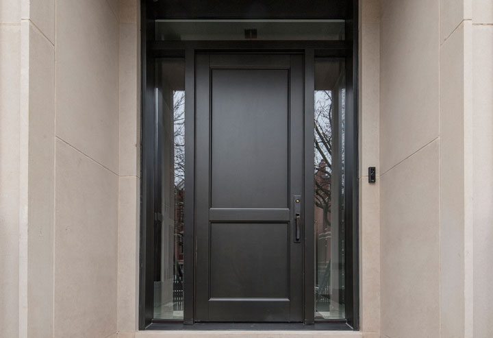 Classic Entry Door.  1702 N Burling St Chicago Single Family Home Front Door DB-201PT 2SL F