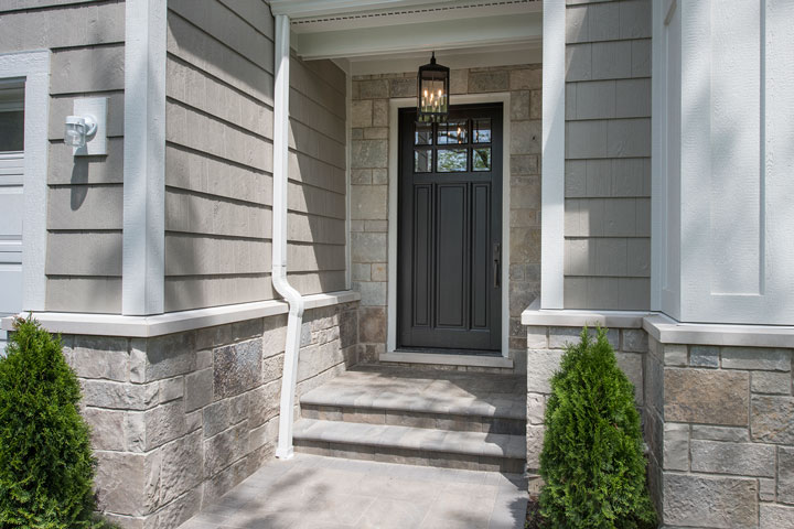 Classic Entry Door.  classic front entry door, with clear glass, dark finish DB-311PW