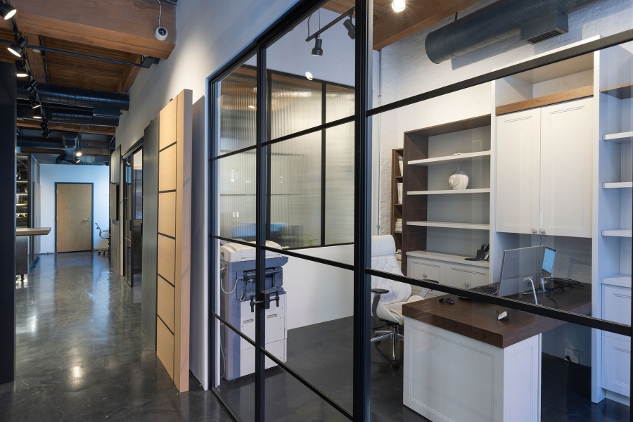 Glenview Haus Showroom Office Steel Glass Door 6